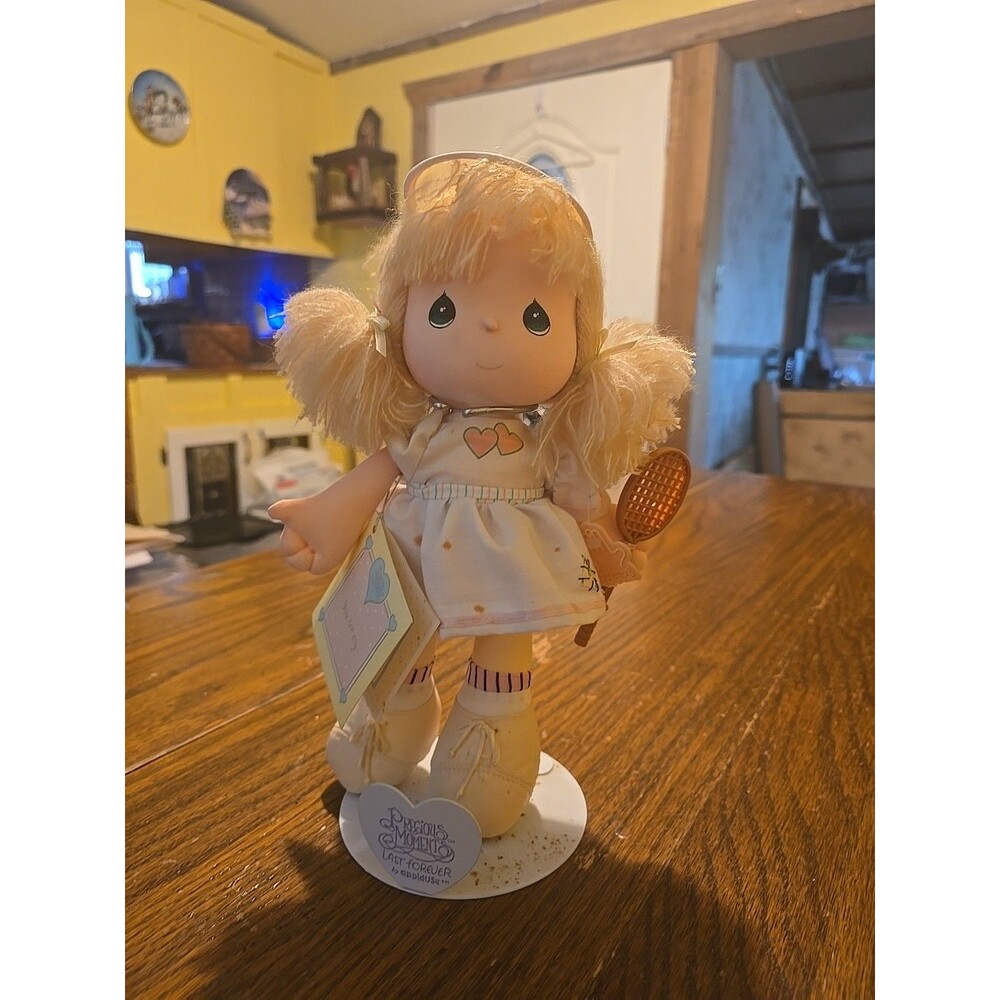 Vintage Applause 1988 Precious Moments Doll W/ Tennis Racquet 10” READ DETAILS